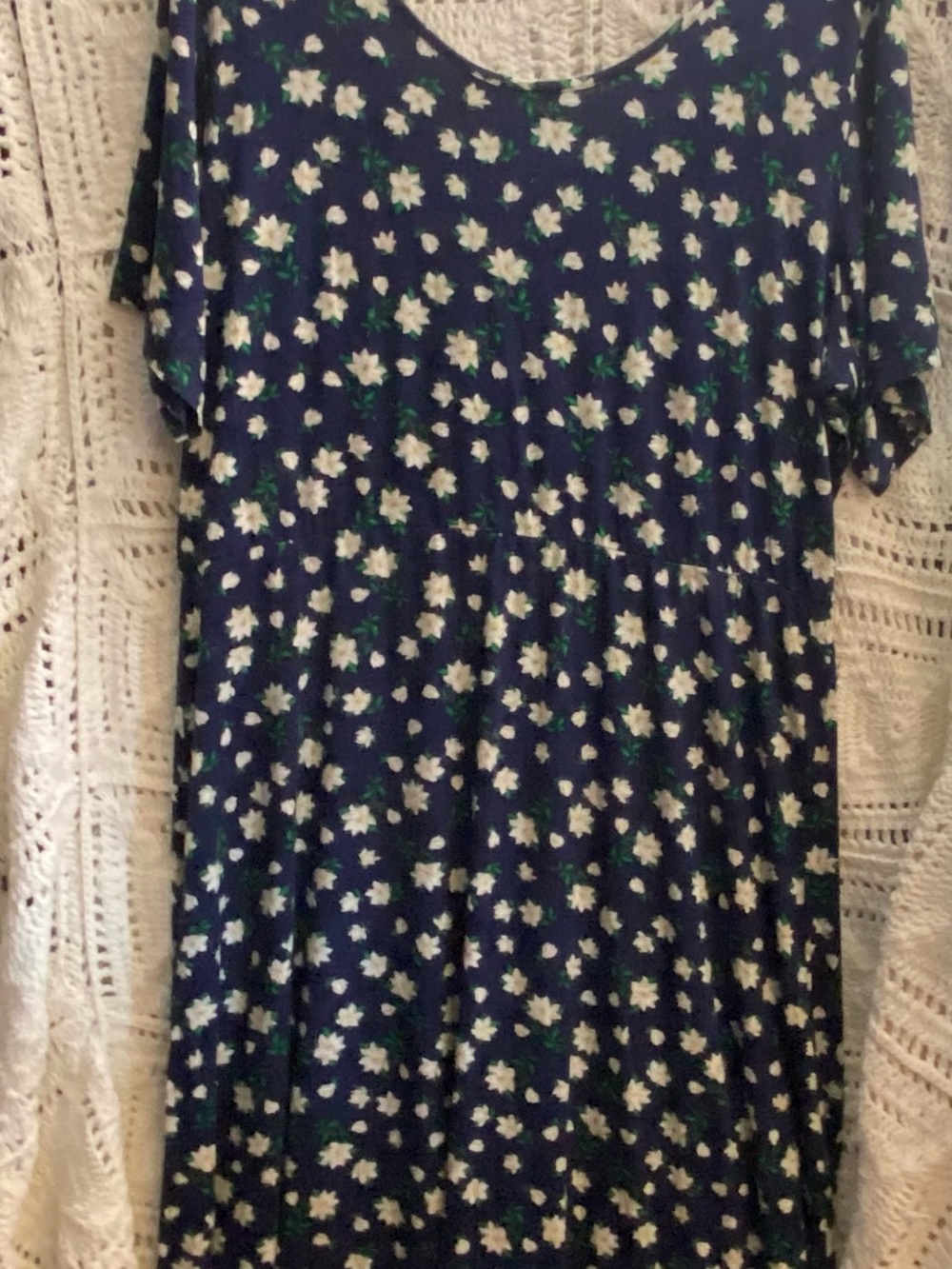Draper James 2X Navy White Floral Midi Dress Fit & Flare 💙 - Picture 7 of 7